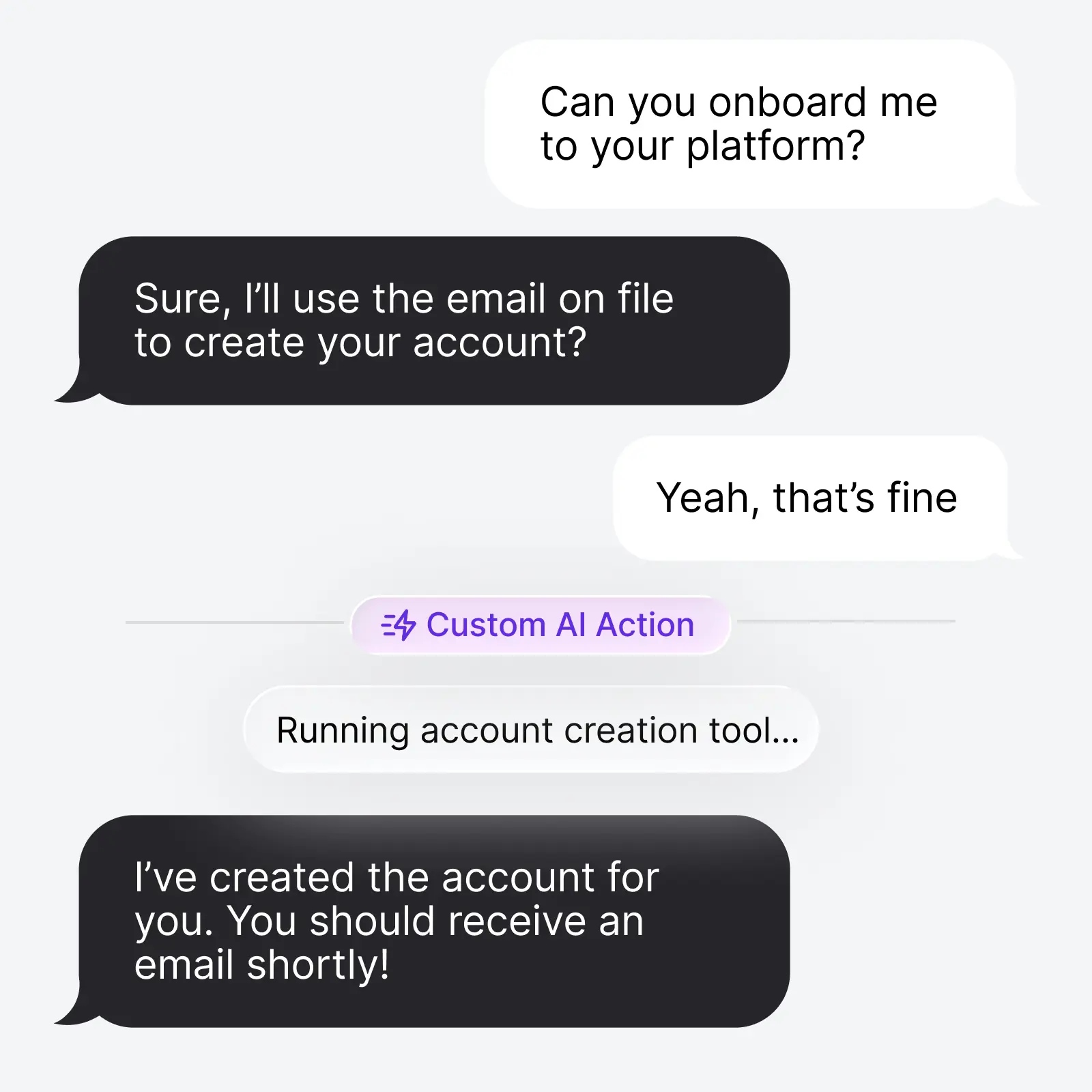 Custom actions
